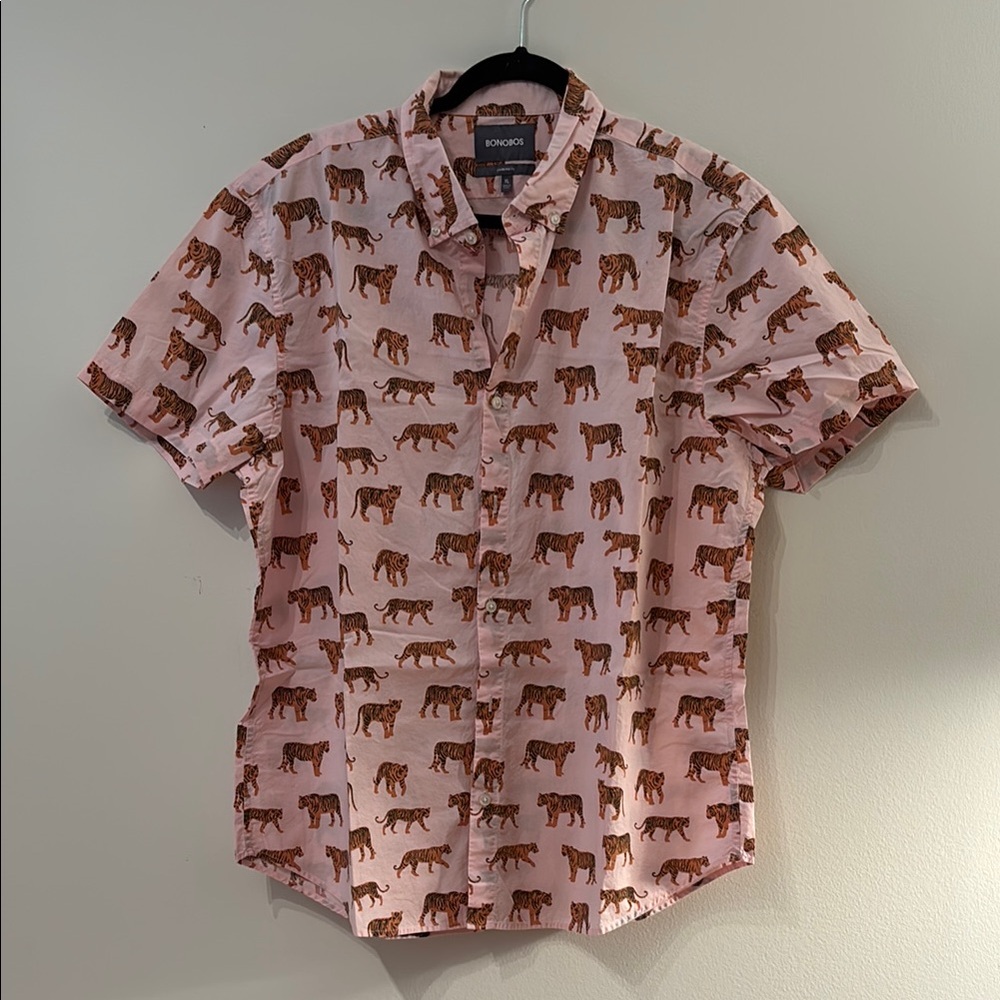 Bonobos Tiger Print Button Down Shirt